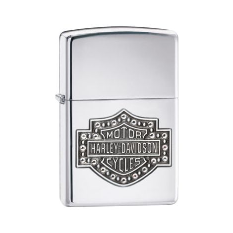 Zapalniczka benzynowa Zippo Harley Davidson Emblem High Polish Chrome
